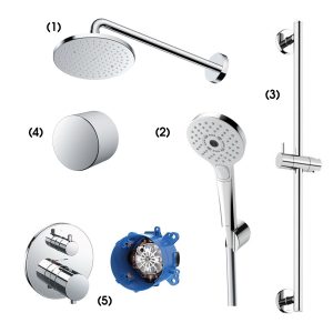 Set sen tắm âm tường 2 đường nước nhiệt độ TOTO TBW07001A TBW01010A