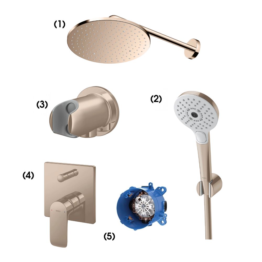 Set sen tắm âm tường 2 đường nước nóng lạnh TOTO TBW07003A TBW01010A 1 Set sen tắm âm tường 2 đường nước nóng lạnh TOTO TBW07003A TBW01010A