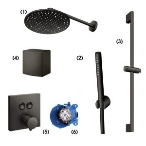 Set sen tắm âm tường 2 đường nước nhiệt độ TOTO TBW07003A TBW02017A