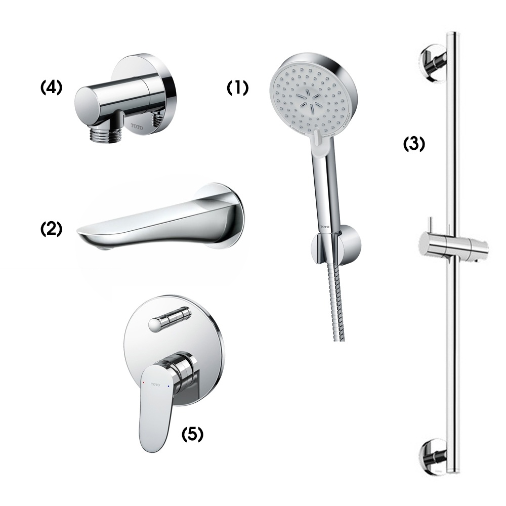 Set sen tắm âm tường 2 đường nước nóng lạnh TOTO TBW07009A TBG01001B 1 Set sen tắm âm tường 2 đường nước nóng lạnh TOTO TBW07009A TBG01001B