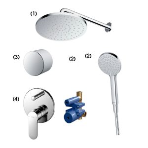 Set sen tắm âm tường 2 đường nước nóng lạnh TOTO TBW10000V TBW09010V