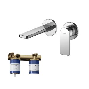 Vòi lavabo nóng lạnh gắn tường GT TOTO TLG13307A kèm van âm TLN103G0A