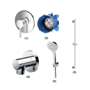 Set sen tắm âm tường 1 đường nước nóng lạnh TOTO TBG11303V TBN01001B TBW01016B TBW01014B TBW01010V