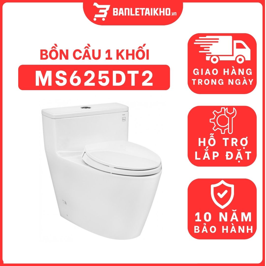 Bồn cầu 1 khối TOTO MS625DT2 nắp đóng êm TC393VS 1 Bồn cầu 1 khối TOTO MS625DT2 nắp đóng êm TC393VS