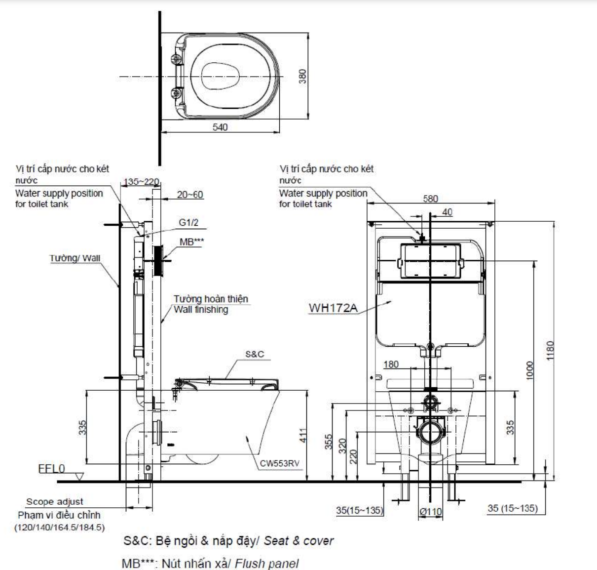 Top 4 Bồn Cầu Treo Tường Két Nước Âm Tường TOTO Bán Chạy Nhất 2026 4 cw553xw-tc384cvkw-wh172a-bvkt