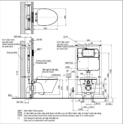 Top 4 Bồn Cầu Treo Tường Két Nước Âm Tường TOTO Bán Chạy Nhất 2026 6 toto-cw822ra-tc600vs-t8