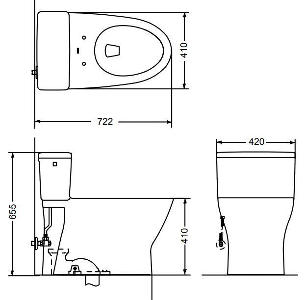 Bồn Cầu TOTO MS188VKT8 – Một Khối Nắp Êm TC600VS, Xả Tornado 24 ban-ve-bon-cau-toto-ms188vkt8-toto-banletaikho
